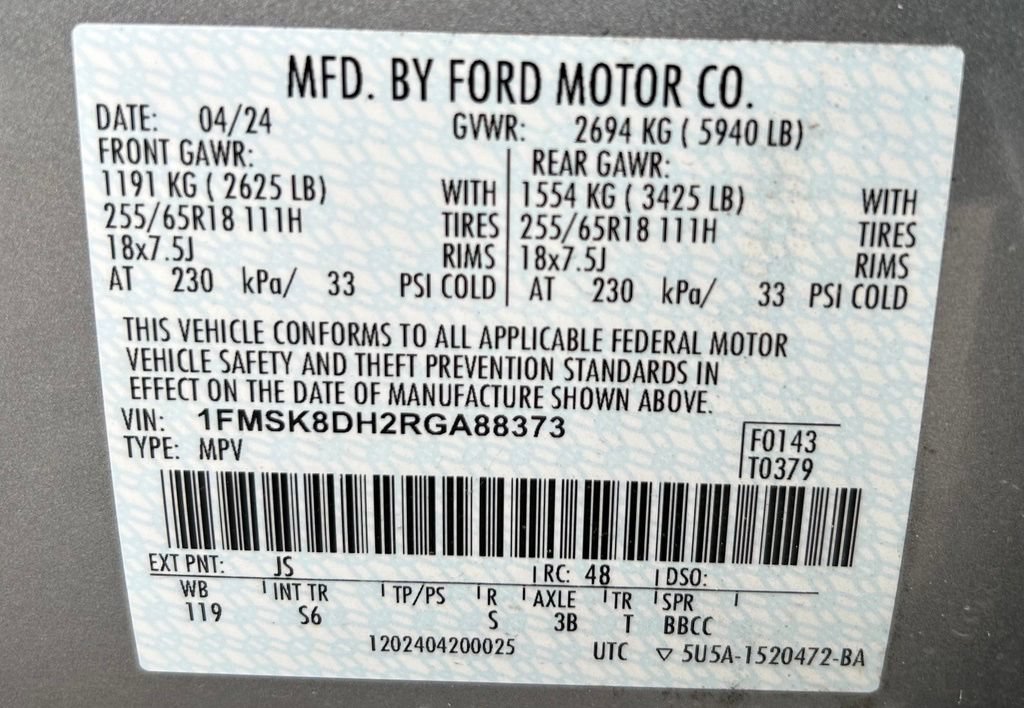 Used 2024 Ford Explorer XLT w/ Equipment Group 202A AWD/4WD image 29
