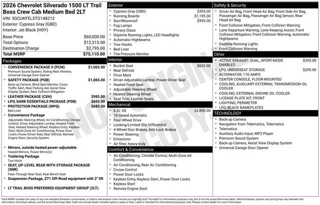 New 2026 Chevrolet Silverado 1500 LT Trail Boss w/ Safety Package image 4