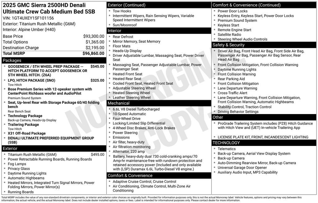 Used 2025 GMC Sierra 2500 Denali Ultimate AWD/4WD image 40