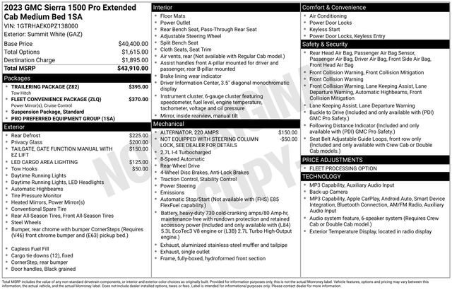 Used 2023 GMC Sierra 1500 Pro w/ Trailering Package RWD image 2