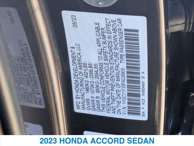 Certified 2023 Honda Accord EX image 26