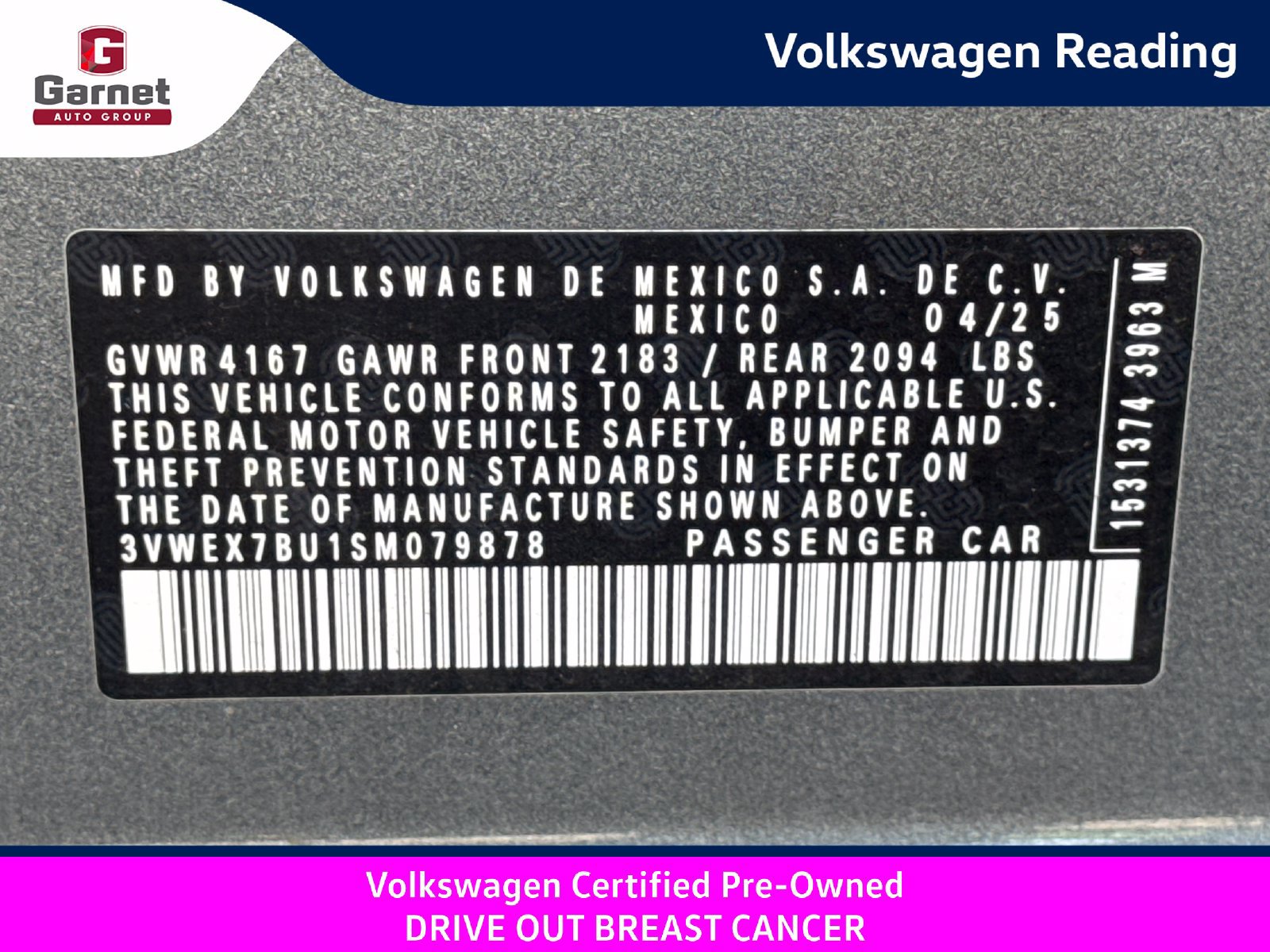 Certified 2025 Volkswagen Jetta SE FWD image 29