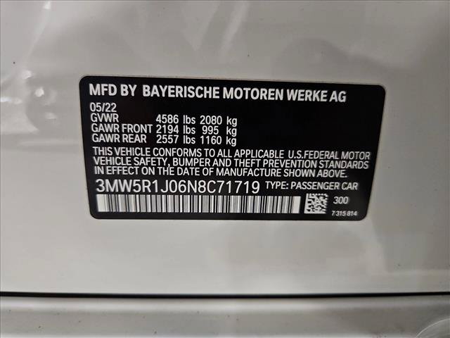 Used 2022 BMW 330i Sedan w/ Driving Assistance Package RWD image 26
