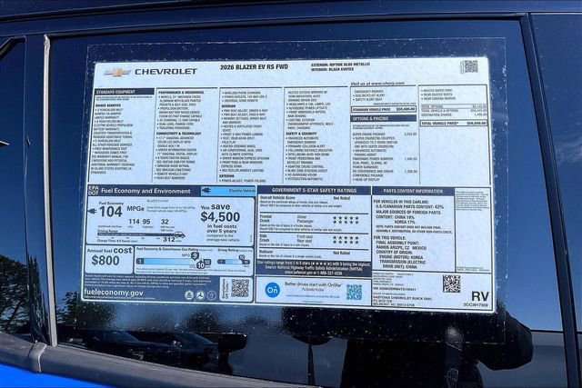 New 2026 Chevrolet Blazer EV RS w/ Super Cruise Package image 15