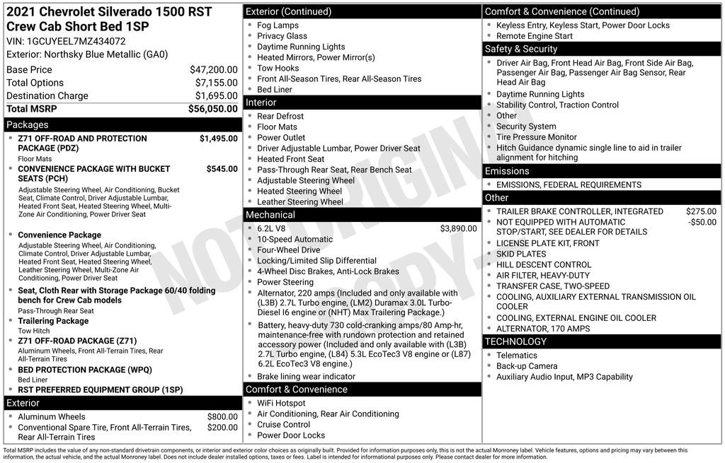 Used 2021 Chevrolet Silverado 1500 RST image 2