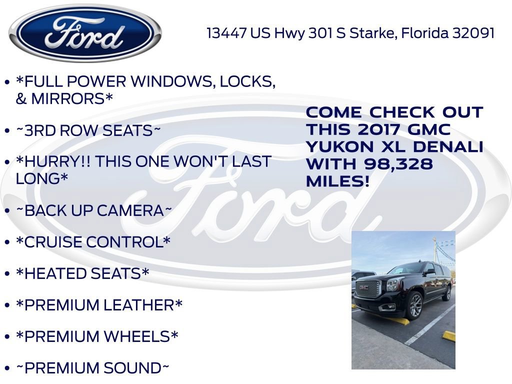 Used 2017 GMC Yukon XL Denali w/ Open Road Package image 5