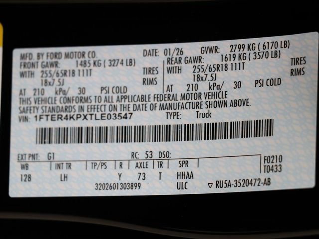 New 2026 Ford Ranger Lariat w/ FX4 Off-Road Package image 32