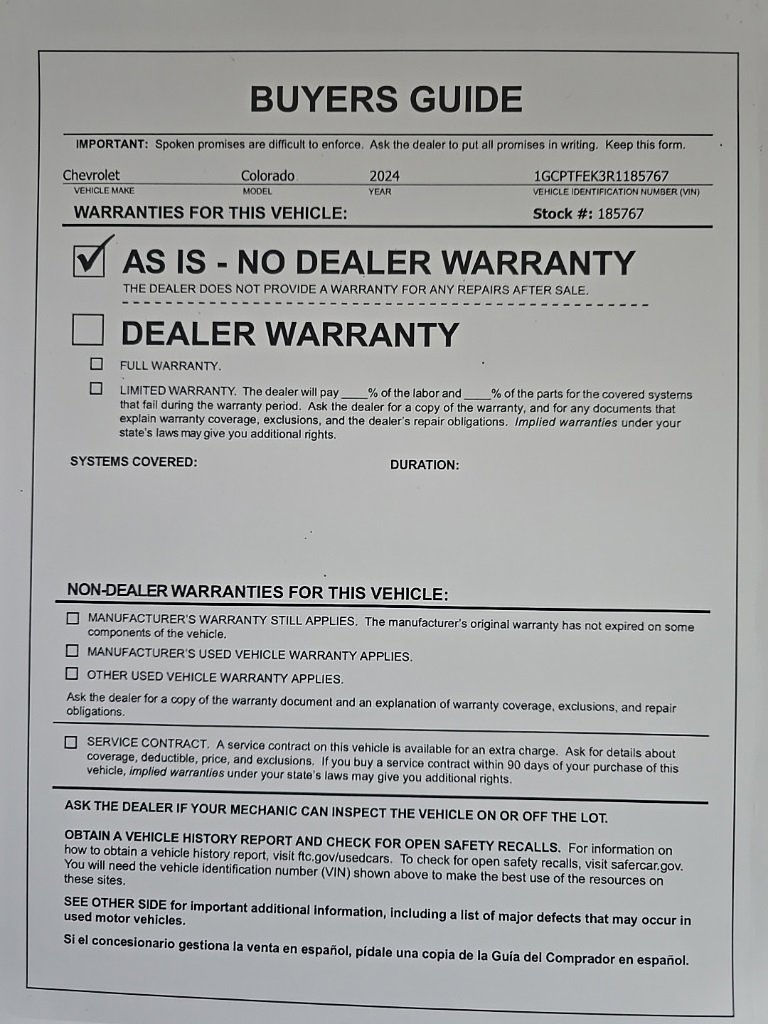 Used 2024 Chevrolet Colorado ZR2 w/ Technology Package image 30