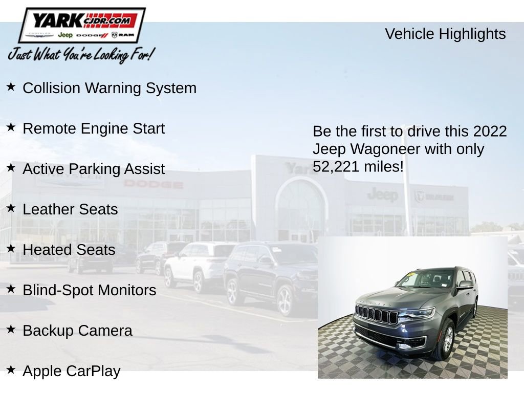 Certified 2022 Jeep Wagoneer Series I AWD/4WD image 12