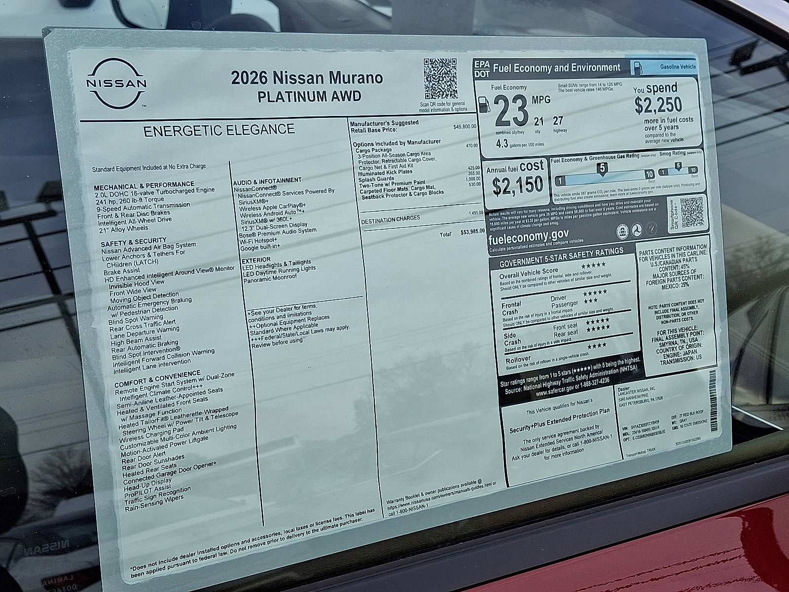 New 2026 Nissan Murano Platinum w/ Cargo Package image 8