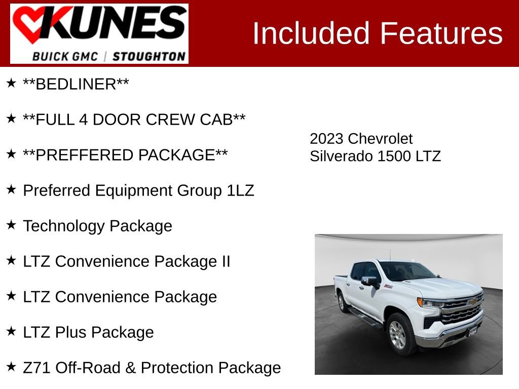 Used 2023 Chevrolet Silverado 1500 LTZ w/ Technology Package AWD/4WD image 3