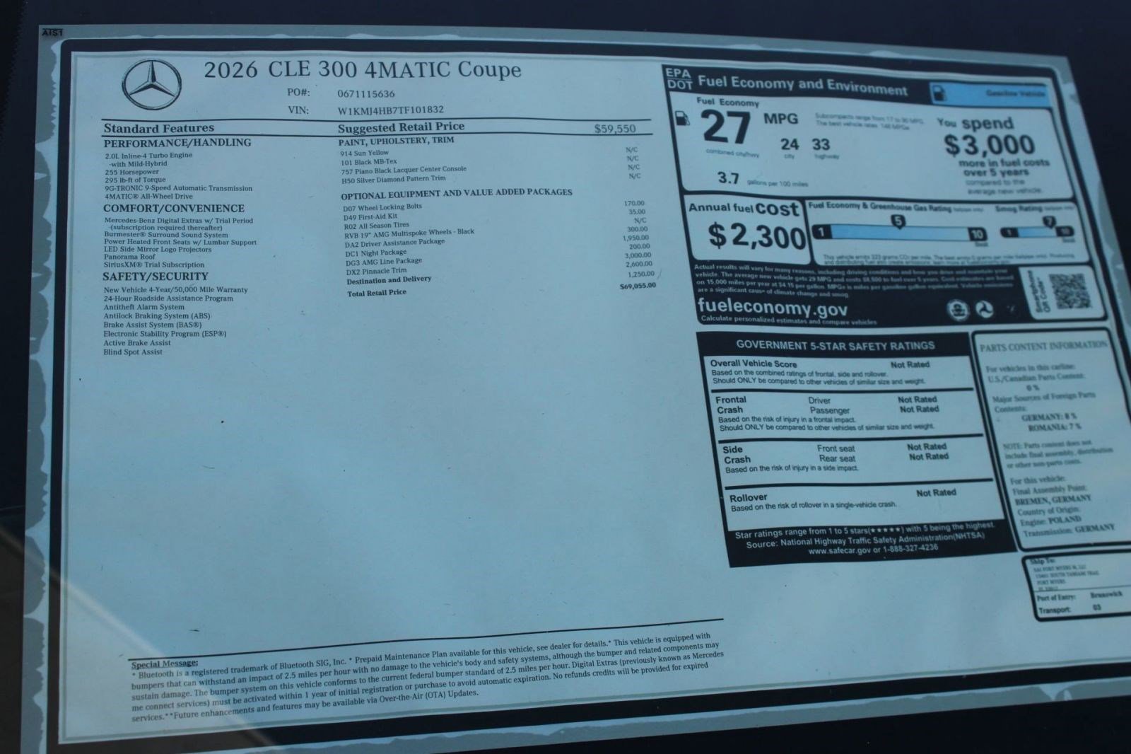 New 2026 Mercedes-Benz CLE 300 4MATIC Coupe image 32