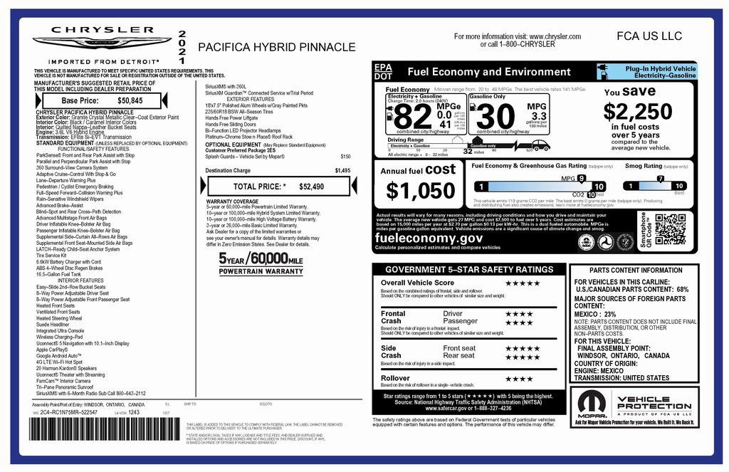 Certified 2021 Chrysler Pacifica Pinnacle image 4