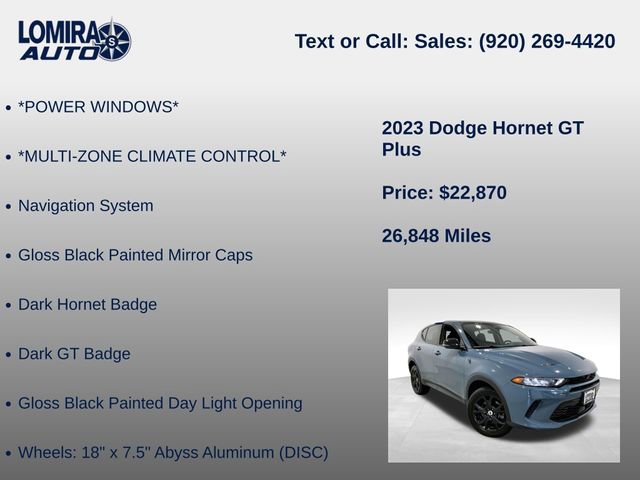 Used 2023 Dodge Hornet GT Plus w/ GT Blacktop Package AWD/4WD image 14