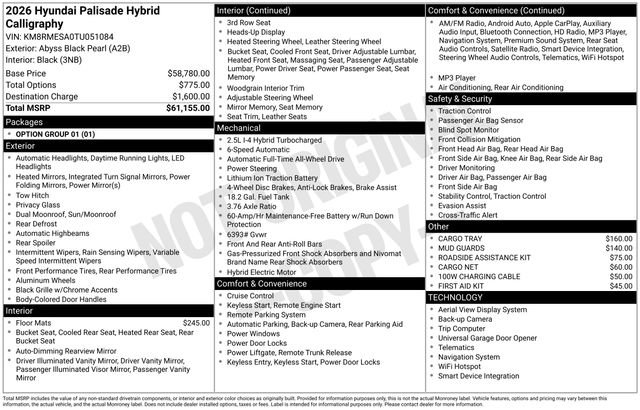 New 2026 Hyundai Palisade Calligraphy image 2