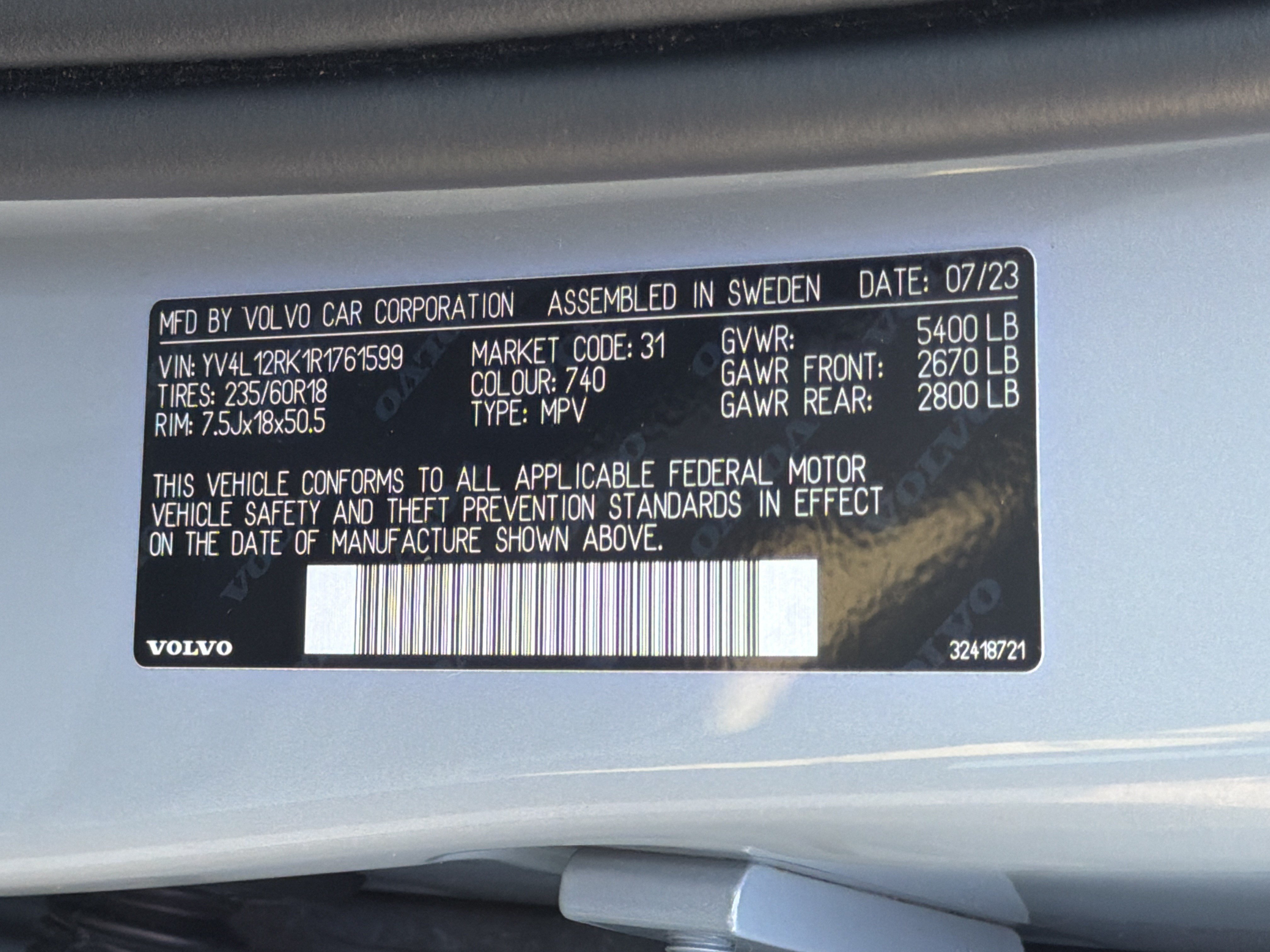Certified 2024 Volvo XC60 B5 Core w/ Protection Package Premier AWD/4WD image 37