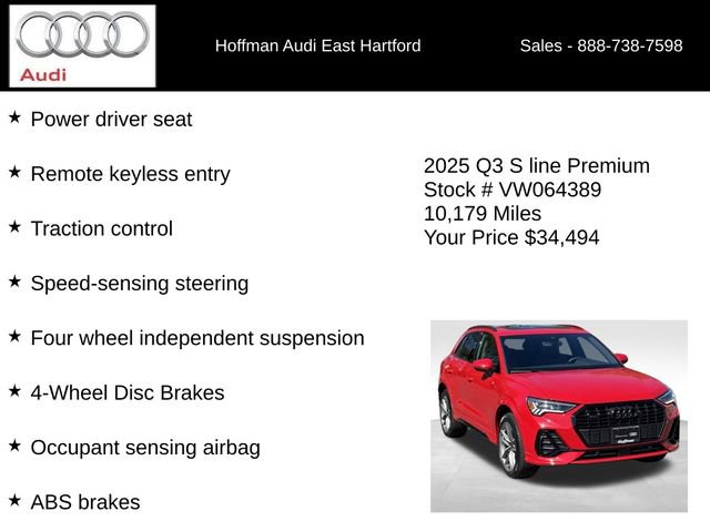 Certified 2025 Audi Q3 2.0T Premium w/ Convenience Package AWD/4WD image 30