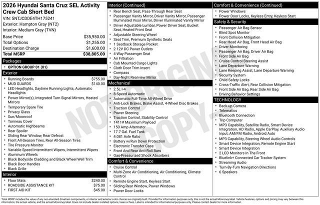New 2026 Hyundai Santa Cruz SEL AWD/4WD image 38