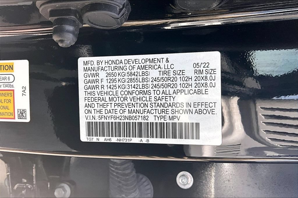 Certified 2022 Honda Pilot Special Edition image 19