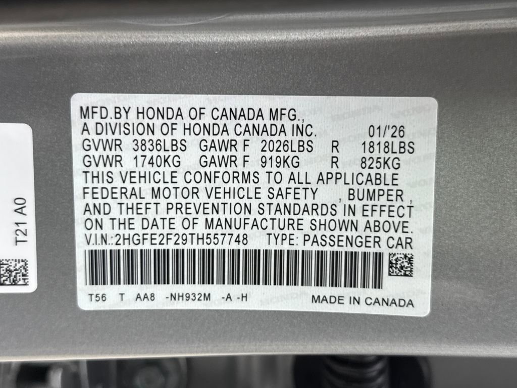 New 2026 Honda Civic LX image 30