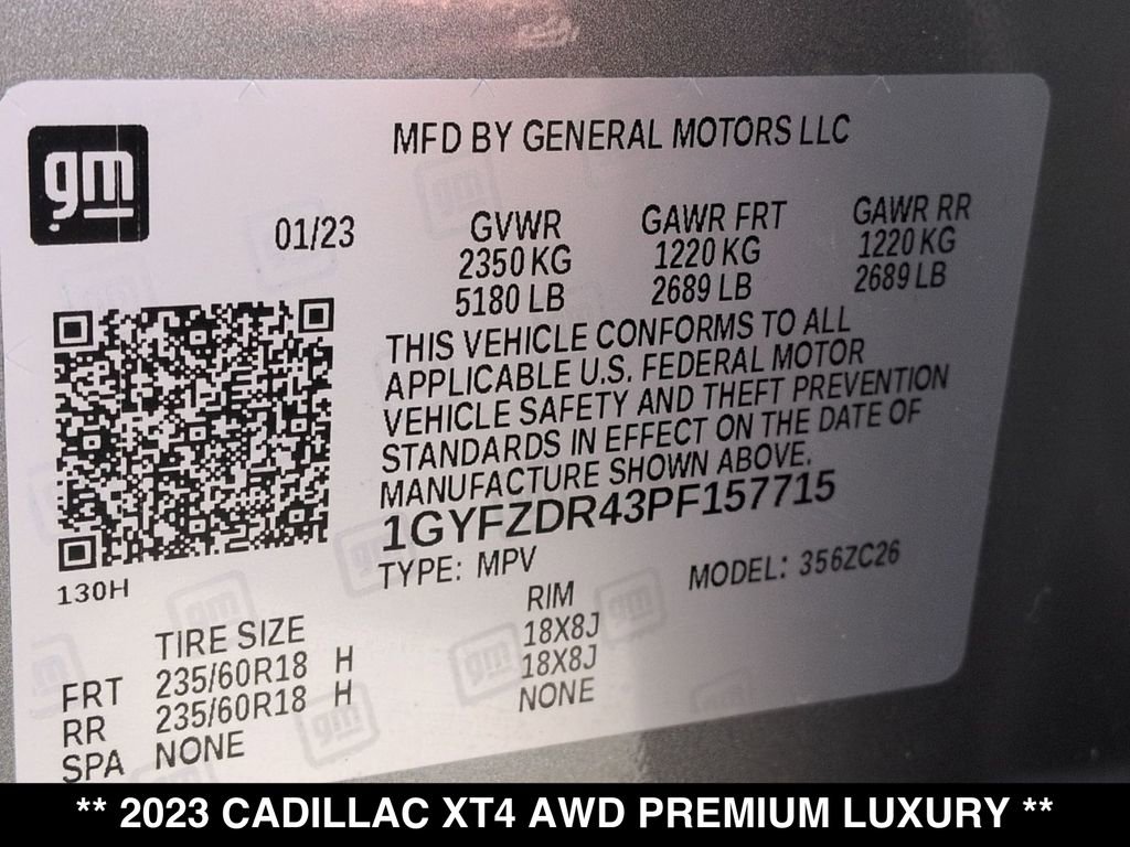 Used 2023 Cadillac XT4 Premium Luxury w/ Cold Weather Package image 30
