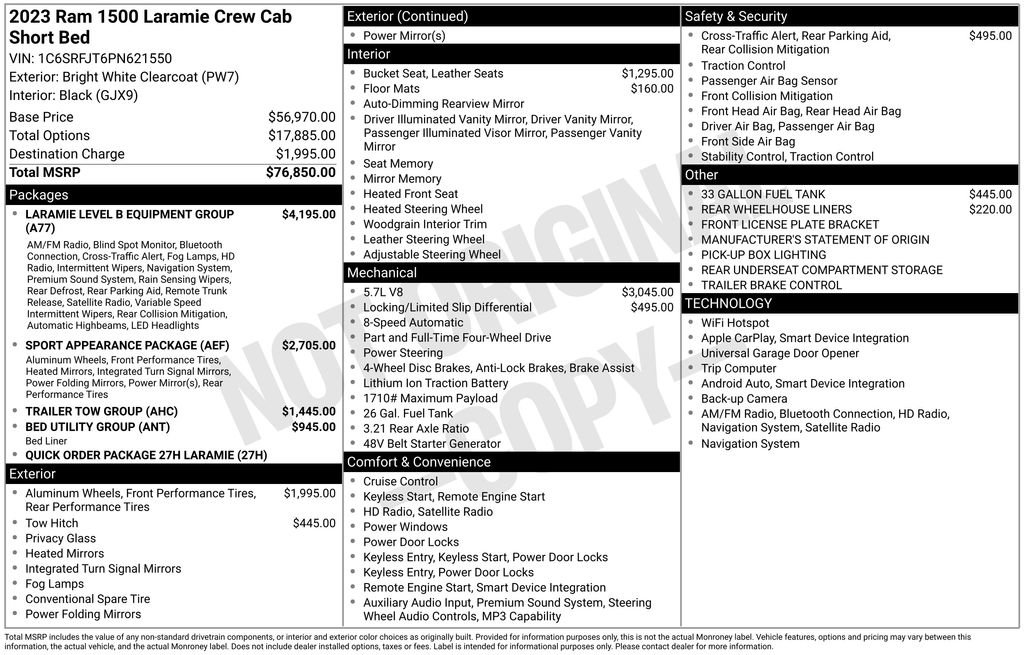 Used 2023 RAM 1500 Laramie AWD/4WD image 24