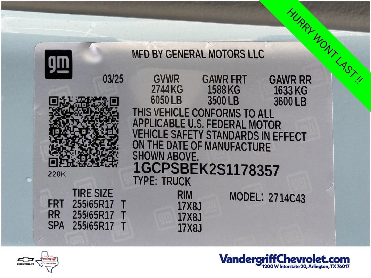 Certified 2025 Chevrolet Colorado W/T RWD image 26