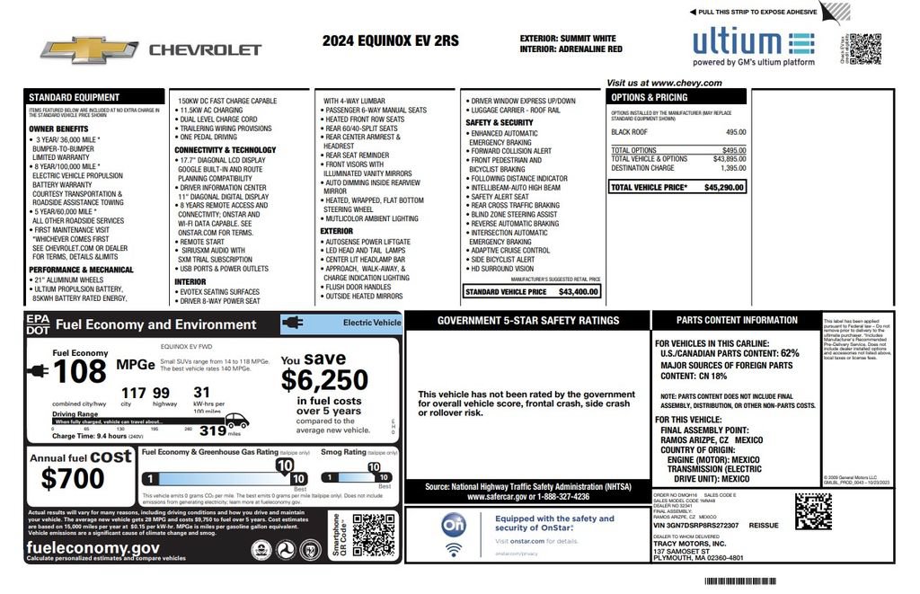 Used 2024 Chevrolet Equinox EV RS FWD image 7