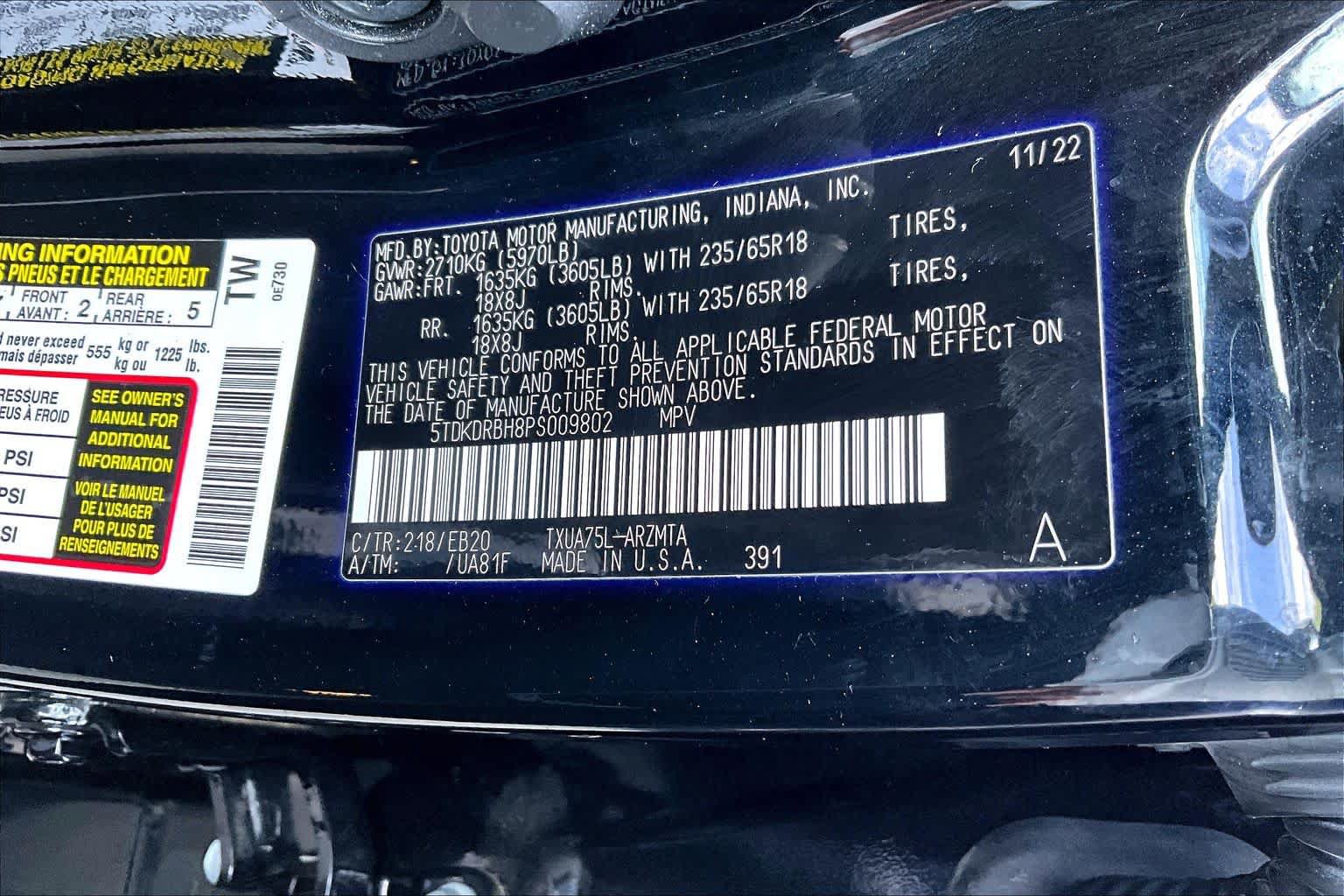 Used 2023 Toyota Highlander XLE AWD/4WD image 34