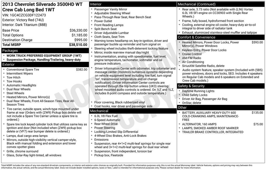 Used 2013 Chevrolet Silverado 3500 W/T image 9