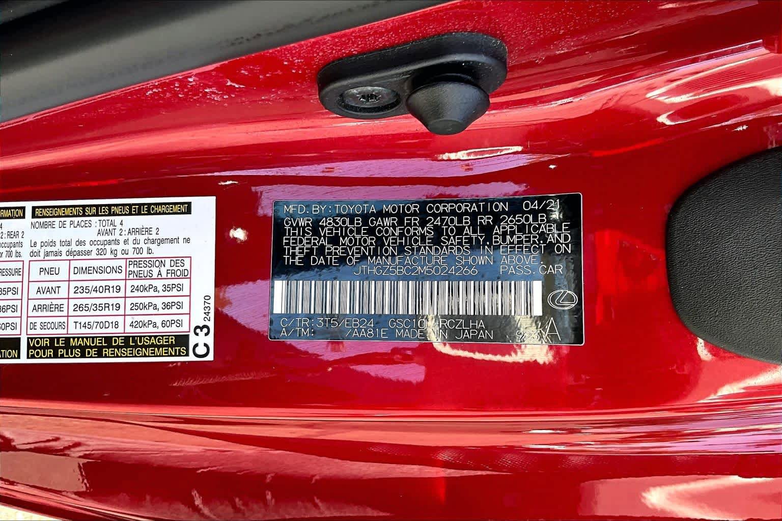 Used 2021 Lexus RC 350 F Sport RWD image 35