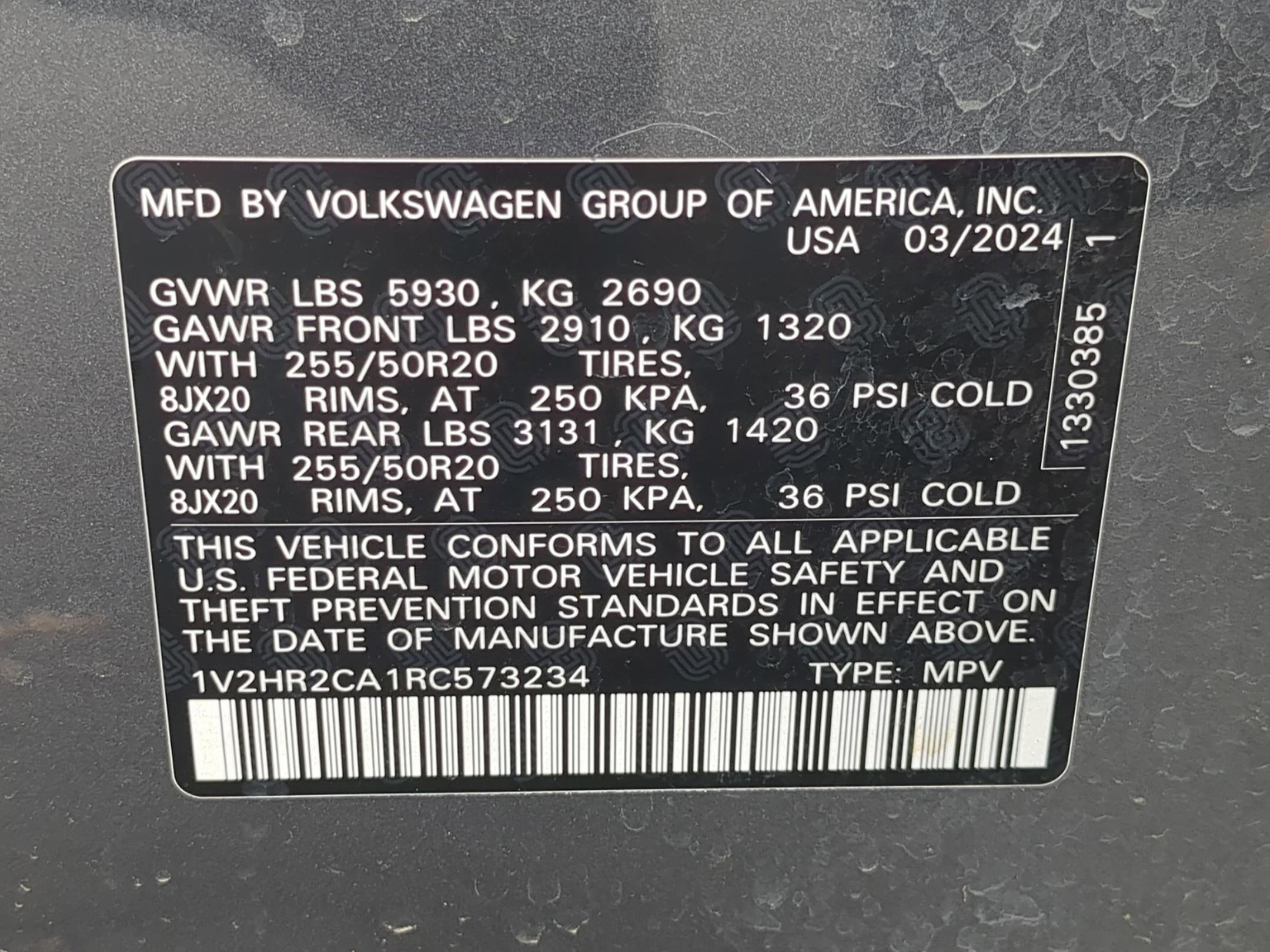 Used 2024 Volkswagen Atlas SE image 36