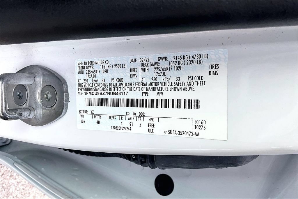 Used 2022 Ford Escape SE w/ Convenience Package AWD/4WD image 38