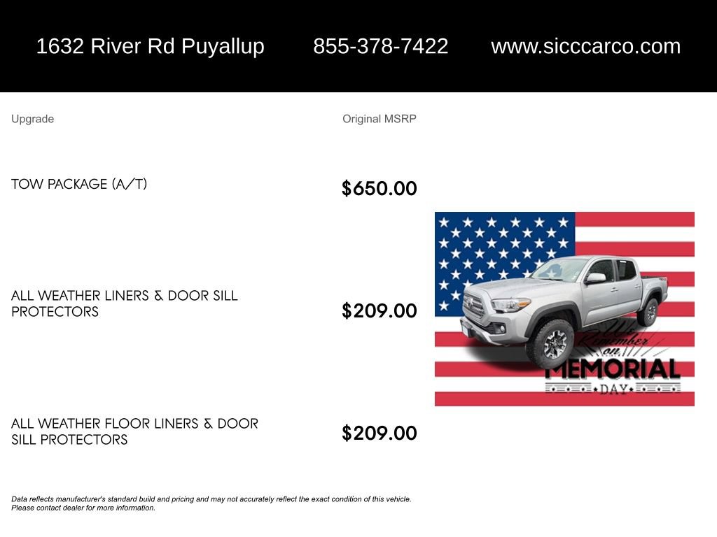 Used 2017 Toyota Tacoma TRD Off-Road w/ Tow Package (A/T) AWD/4WD image 5
