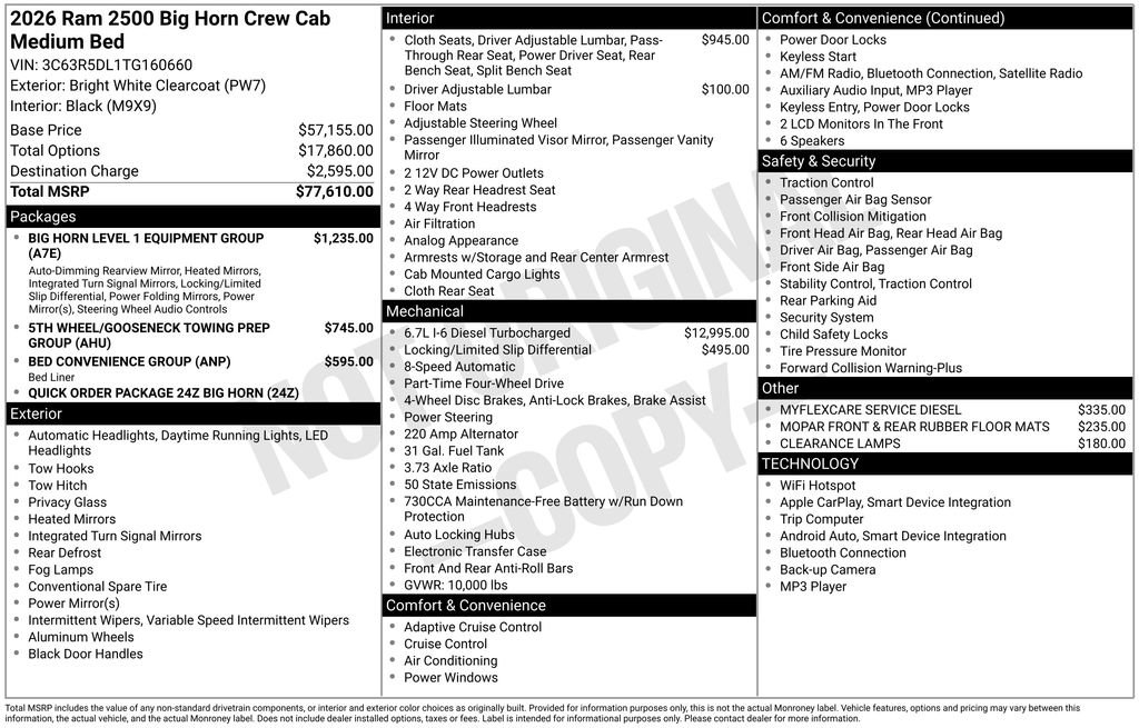 Certified 2026 RAM 2500 Big Horn image 8