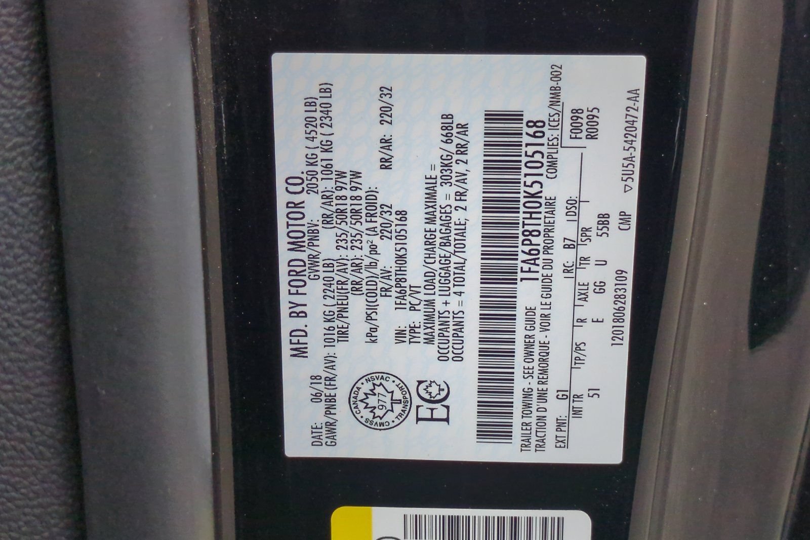 Used 2019 Ford Mustang Premium w/ Equipment Group 201A RWD image 56