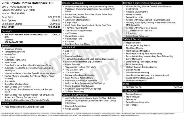 New 2026 Toyota Corolla XSE image 4