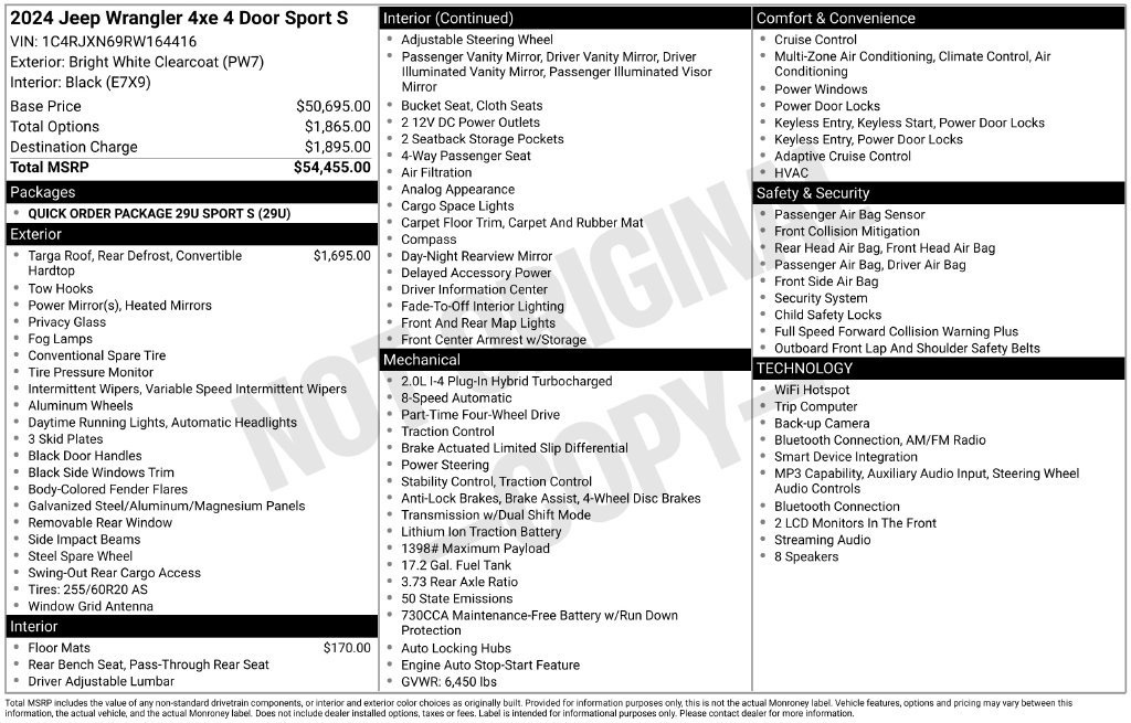 Used 2024 Jeep Wrangler Unlimited AWD/4WD image 2
