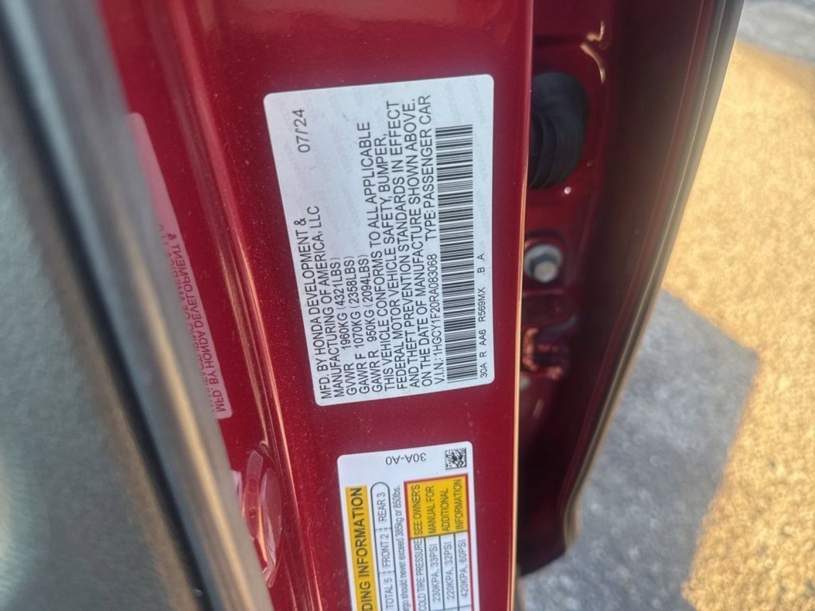 Certified 2024 Honda Accord LX image 9