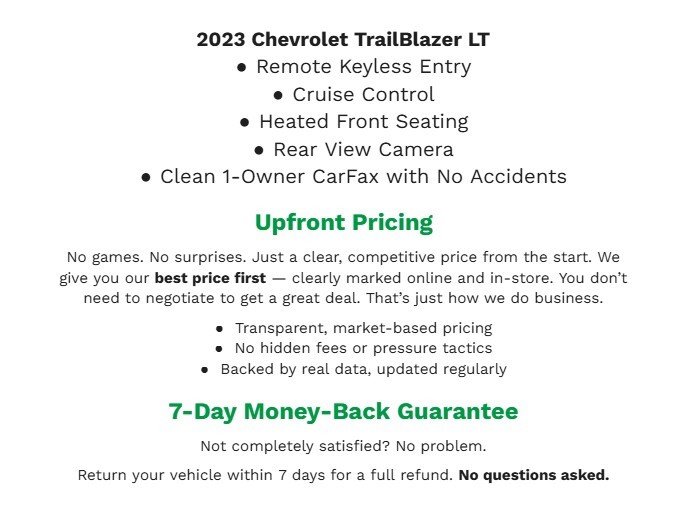 Certified 2023 Chevrolet TrailBlazer LT FWD image 2