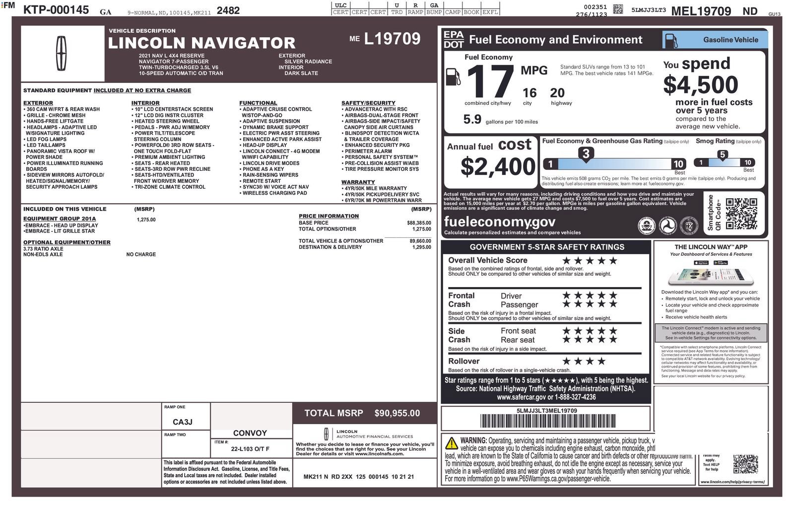 Used 2021 Lincoln Navigator L Reserve AWD/4WD image 36