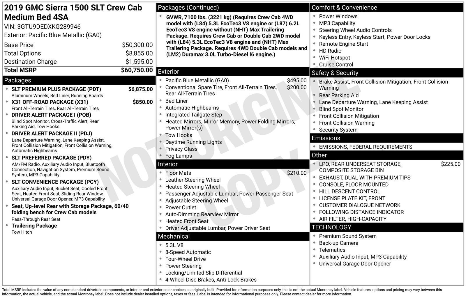 Used 2019 GMC Sierra 1500 SLT w/ SLT Premium Plus Package image 38