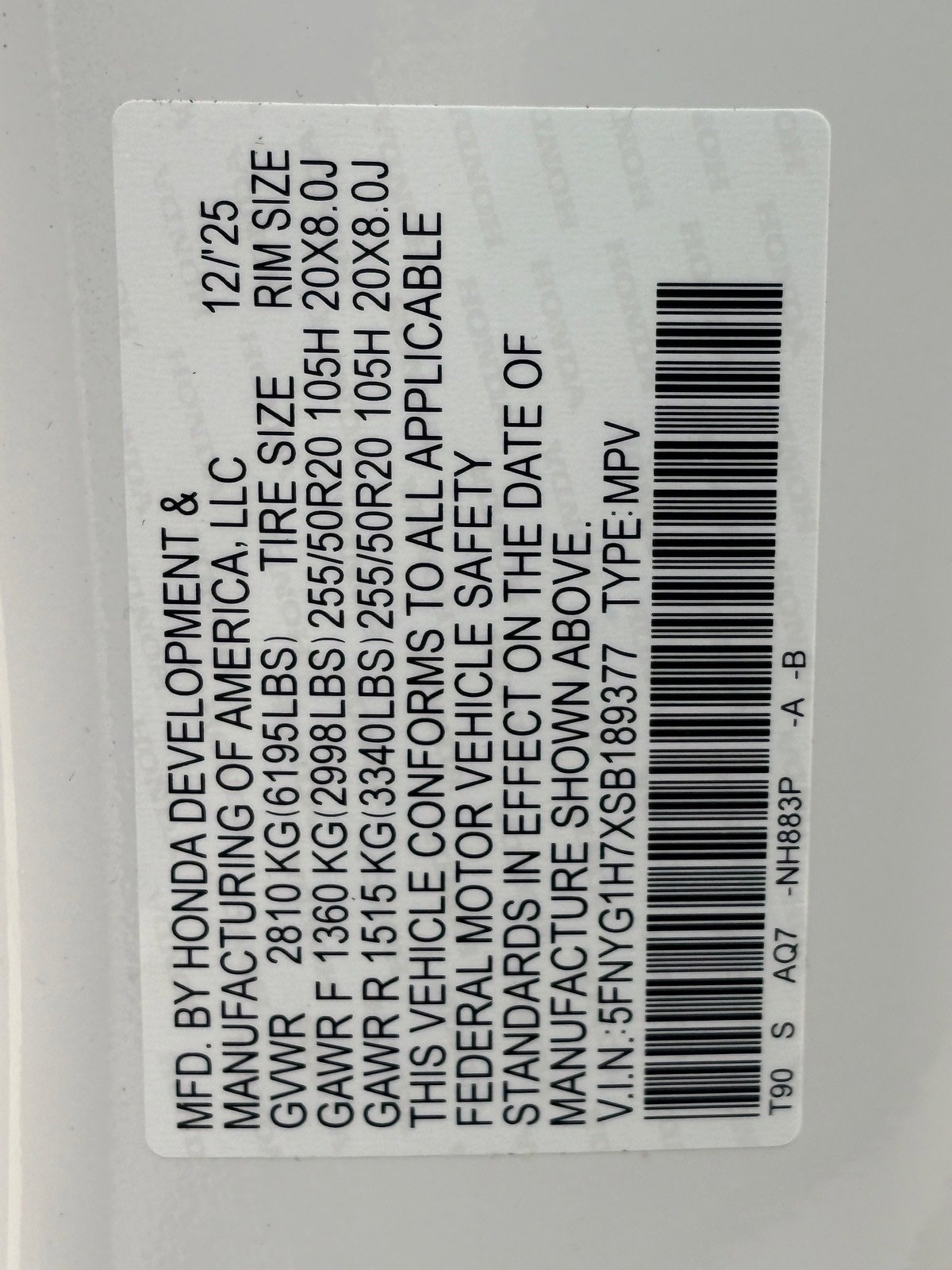 New 2025 Honda Pilot Touring image 23