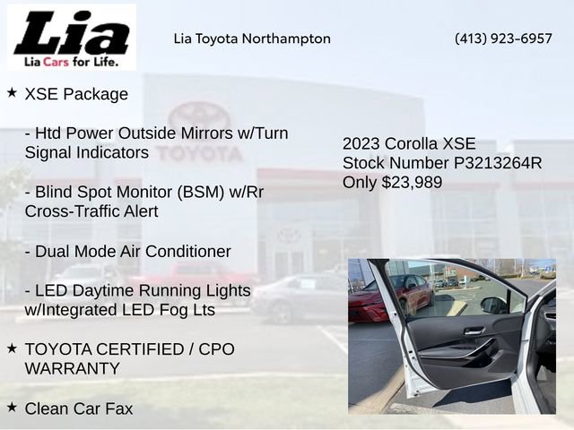Certified 2023 Toyota Corolla XSE FWD image 7