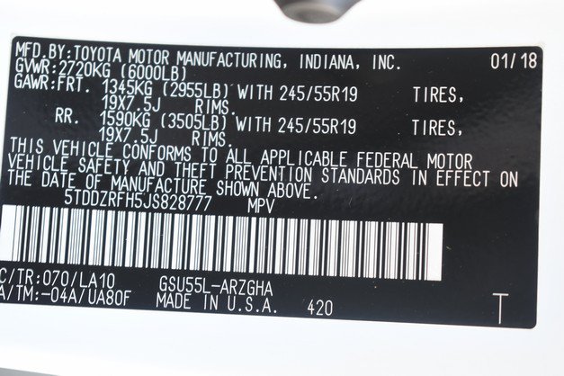 Certified 2018 Toyota Highlander Limited Platinum w/ Carpet Mat Package (TMS) AWD/4WD image 35