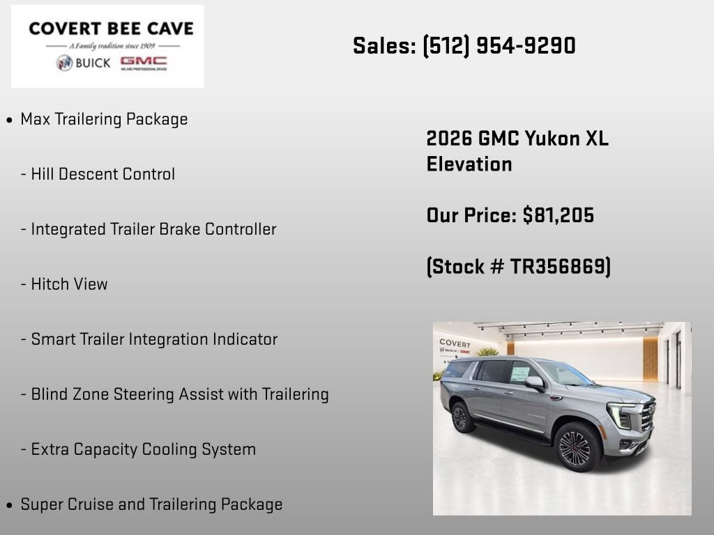 New 2026 GMC Yukon XL Elevation w/ Elevation Premium Package AWD/4WD image 13