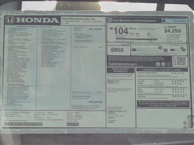 New 2026 Honda Prologue Touring image 18