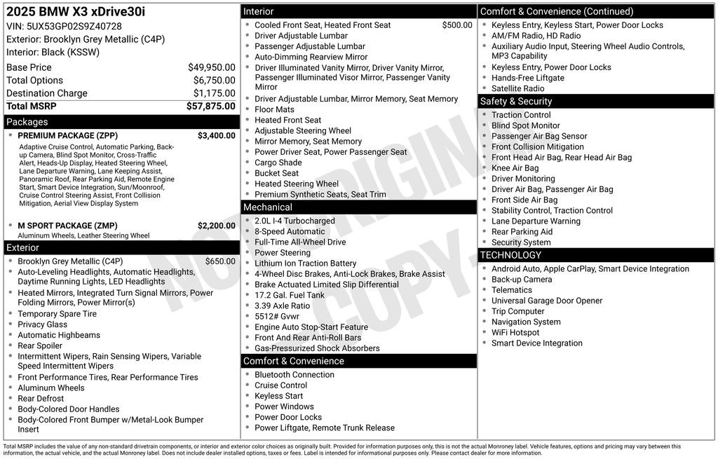 Used 2025 BMW X3 xDrive30i image 3