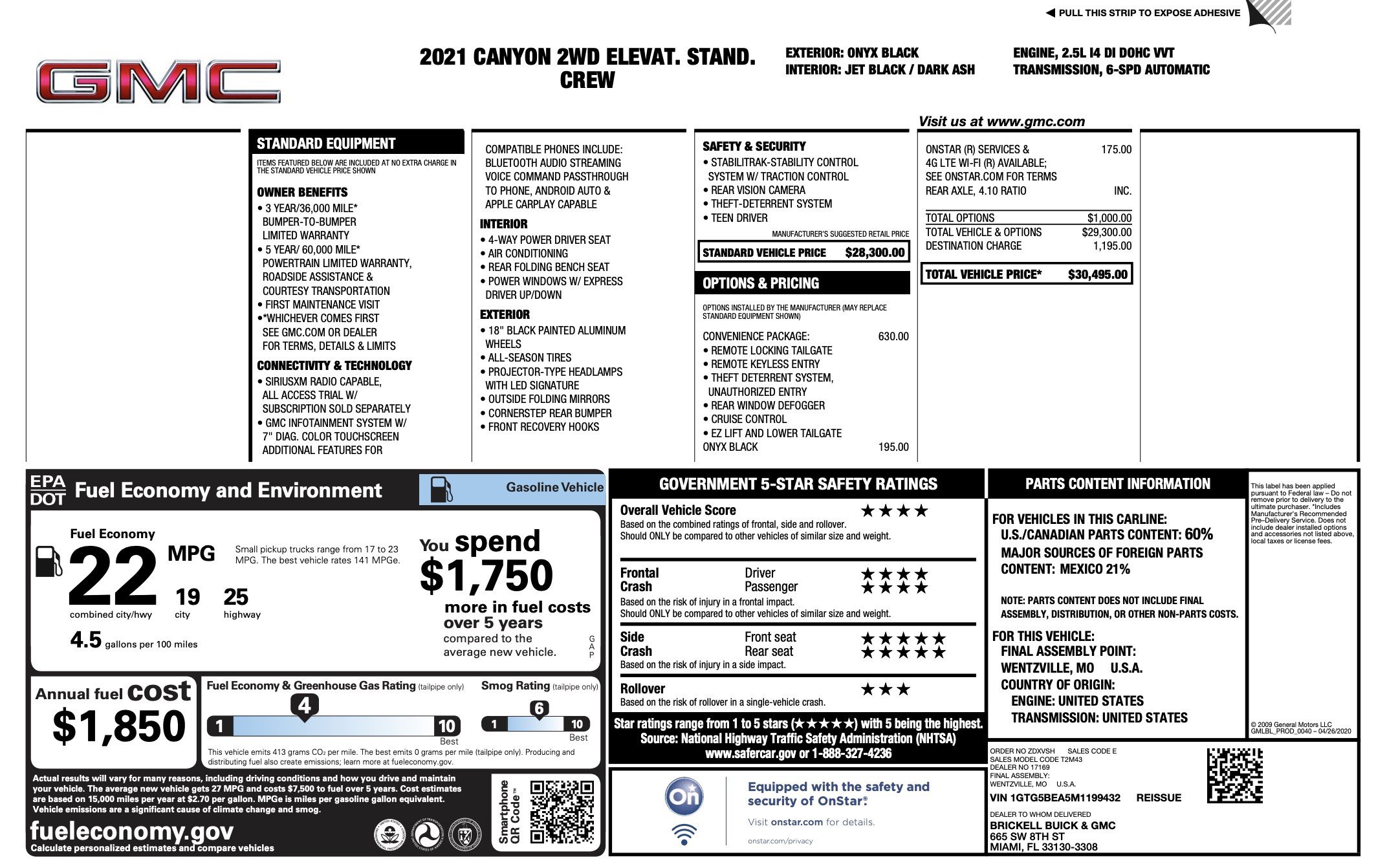 Used 2021 GMC Canyon Elevation Standard w/ Convenience Package image 4