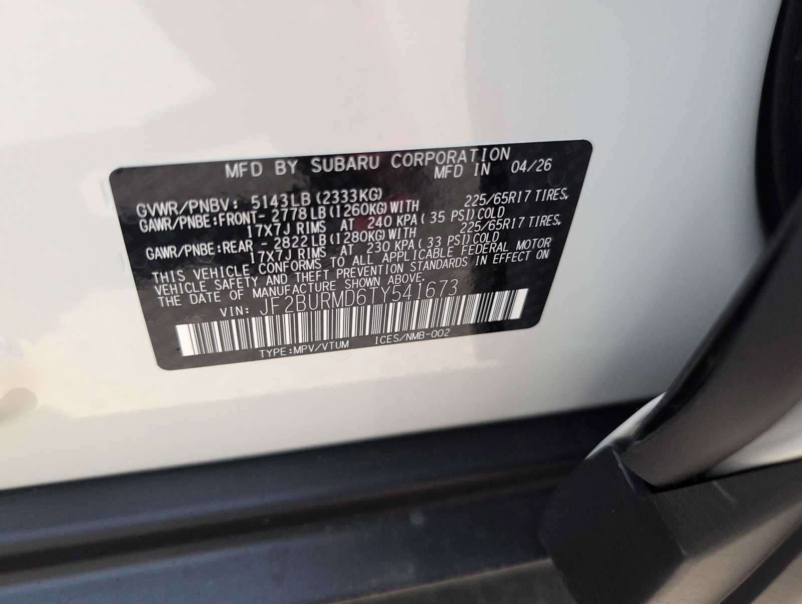 New 2026 Subaru Outback Wilderness AWD/4WD image 34